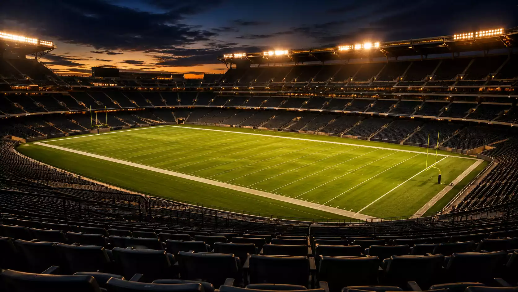 NFL stadium atmosphere with betting odds overlay for the 2026 futures season